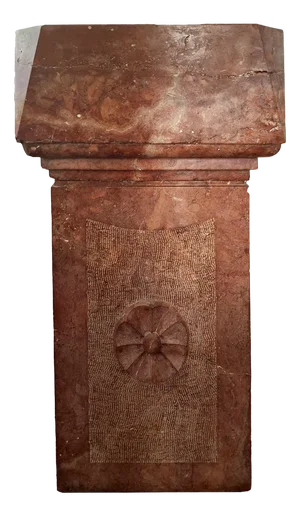 Renaissance Baptismal Fonts in Red Marble, Set of 2