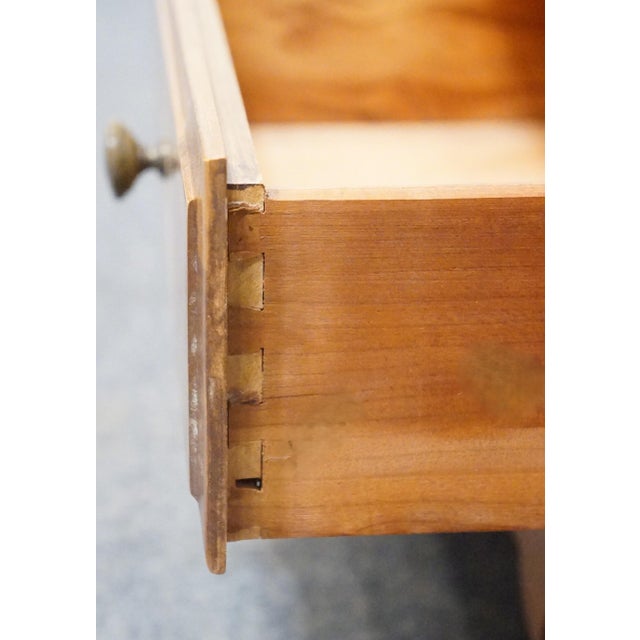 Wood High End Vintage Solid Hard Rock Maple Colonial Early American 17" Open Cabinet Nightstand 1711 For Sale - Image 7 of 15