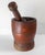 Farmhouse 19th Century American Primitive Mortar and Pestle in Old Red Paint For Sale - Image 3 of 14