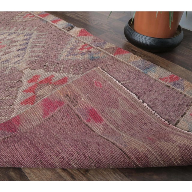 Turkish Hand-Knotted Runner For Sale - Image 6 of 8