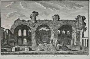 After Giuseppe Vasi, Tempio della Pace, Etching, 18th Century
