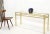 Mid 20th Century Solid Brass Profile Base Glass Top Mid-Century Modern Console Sofa Table For Sale - Image 5 of 13