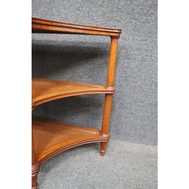 Ethan Allen Country French Cherry & Rattan Console *Legacy Collection