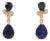 Sapphire and Diamond 14ct Gold Mini Drop Earrings - Fei Liu, Pair For Sale