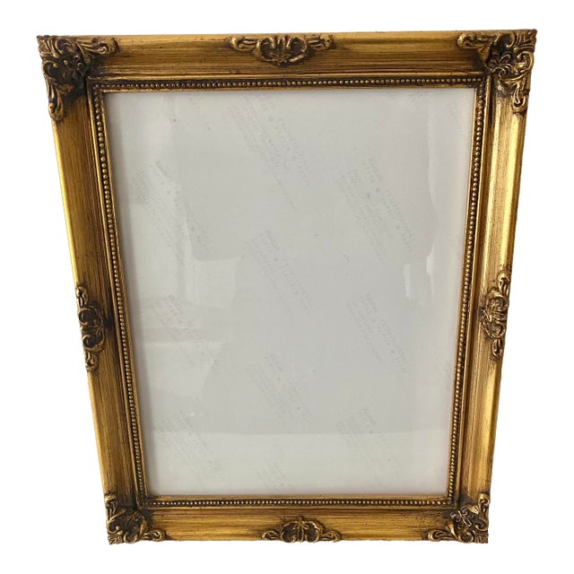 Vintage Carr Frame Ornate Baroque Gold Gilt Style Wood Frame - 8x10. For Sale