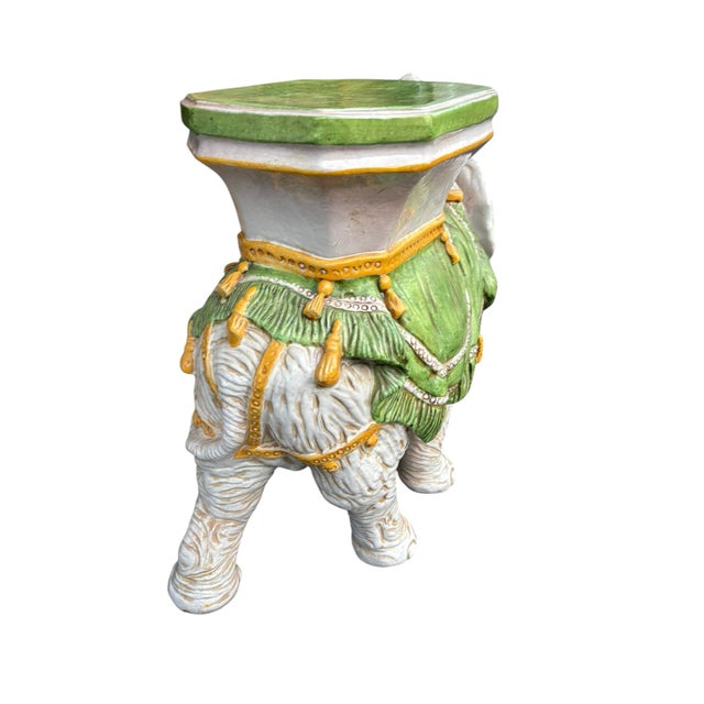 1960s Vintage Italian Terracotta Elephant Plant Stand Statue For Sale - Image 9 of 12