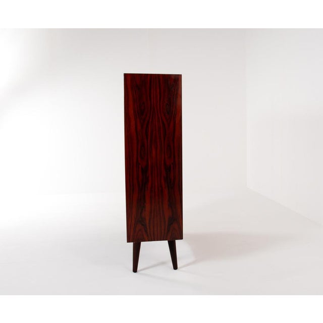 Brown Mid-Century Rosewood Bookcase, Denmark, 1960s For Sale - Image 8 of 9