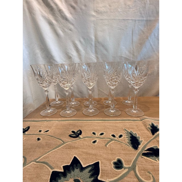Crystal Wine Glasses Hampton Hall by Noritake Set of 10 For Sale - Image 9 of 14