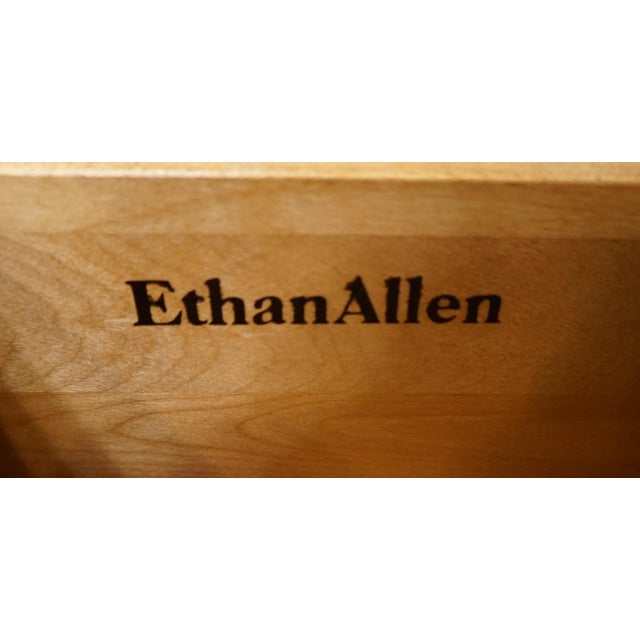 Brown Late 20th Century Ethan Allen Country French Collection Solid Birch 48" Low Chest of Drawers For Sale - Image 8 of 12