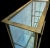 Pair of Antique Early 20th Century French Double-Sided Solid Brass and Glass Display Cabinets For Sale - Image 9 of 12