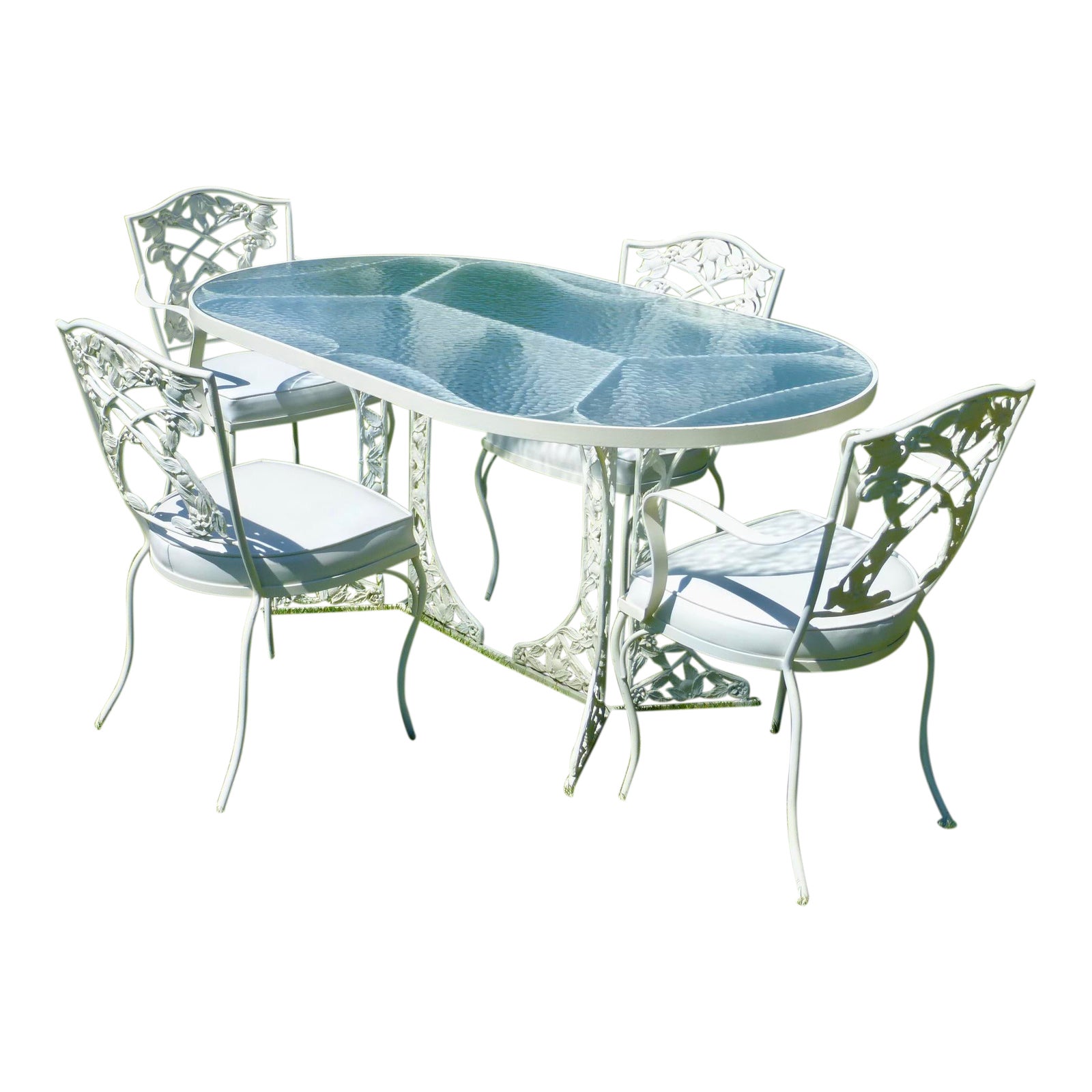 Vintage O W Lee Patio Furniture Set Table & Chairs 5 Pc Set Chairish