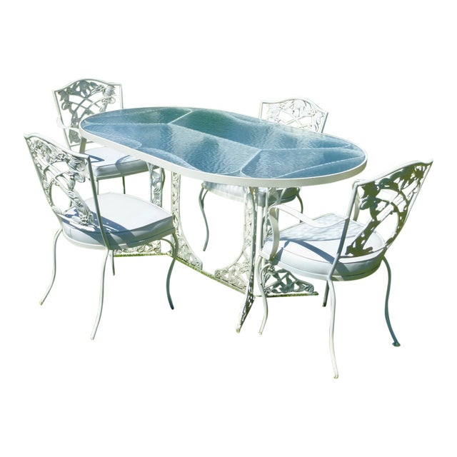 Vintage O W Lee Patio Furniture Set Table & Chairs 5 Pc Set Chairish