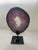 15th Century & Earlier Slice of Natural Amethyst Geode From Brazil on a Custom Black Metal Stand For Sale - Image 10 of 12