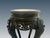 Antique Japanese Iris Pedestal / Plant Stand, Ebonised Carved Black Wood Side Table For Sale - Image 16 of 16