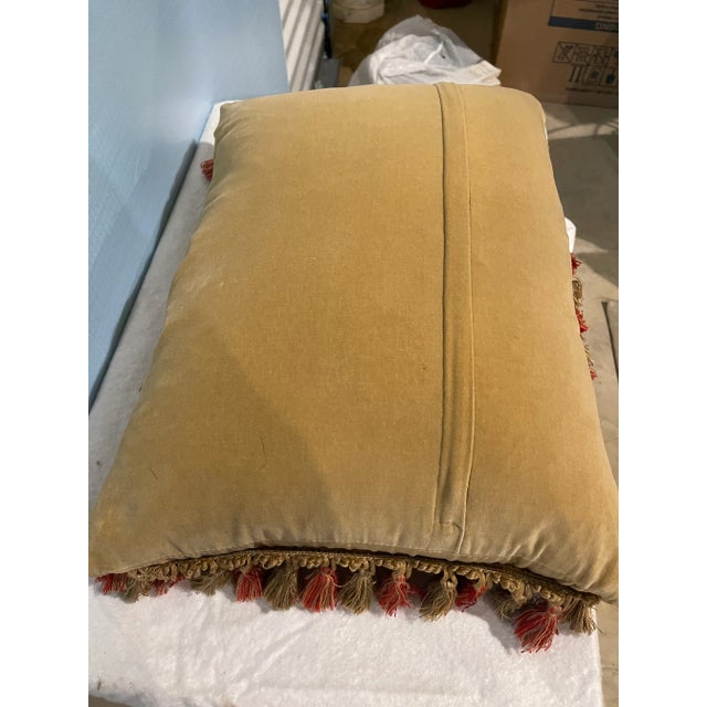 Mid 20th Century Vintage Neoclassical Aubusson Tapestry Needlepoint Pillow For Sale - Image 5 of 6