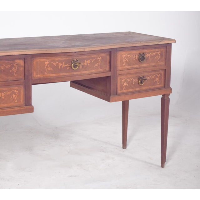 Vintage Wooden Dressing Table with Marquetry, 1920s For Sale - Image 4 of 9