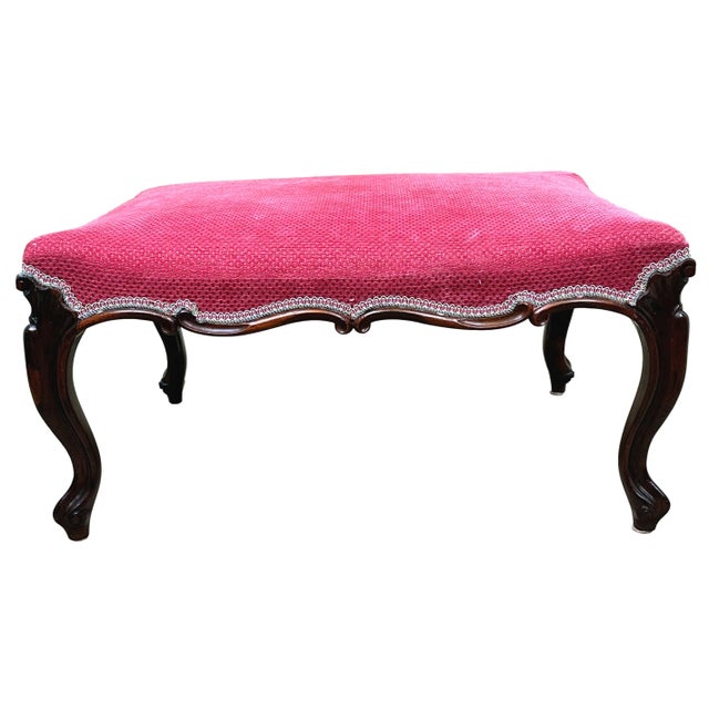 Mid 19th Century Rosewood Salon Stool, 1860 For Sale - Image 9 of 10