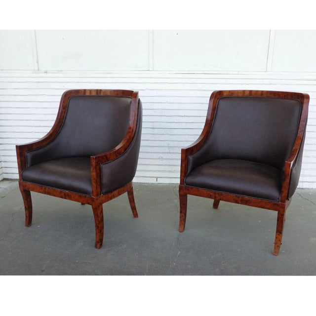 Art Deco Art Deco Style Lounge Chairs - A Pair For Sale - Image 3 of 5