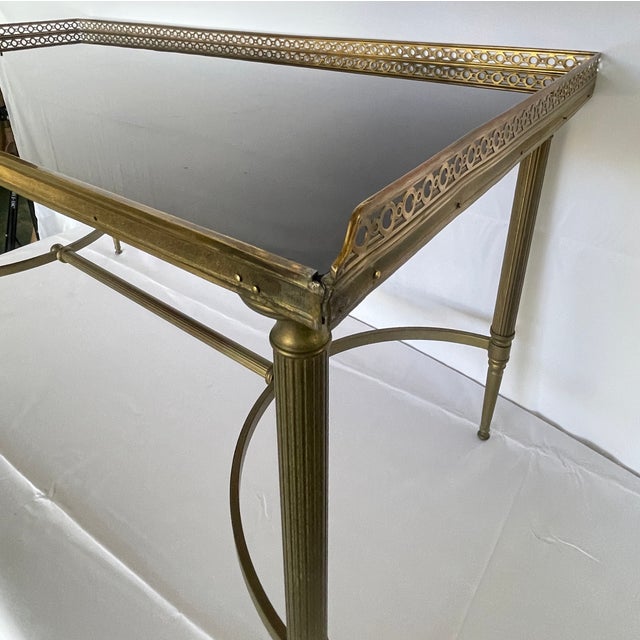 Maison Jansen Style, Brass Gallery Coffee Table, 1940s For Sale - Image 14 of 18