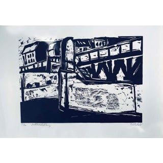 1965 Artist's Print Abstract Cityscape Signed and Numbered Print For Sale