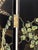 Vintage 20th-Century Chinese Black Lacquer 4-Panel Folding Screen – Carved Soapstone & Mother-of-Pearl Inlay by Tianshui Feitian For Sale - Image 4 of 8