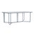 A free flowing frame design and transitional glass tabletop define the Walter Lamb Aluminum 20" Round Occasional Table....