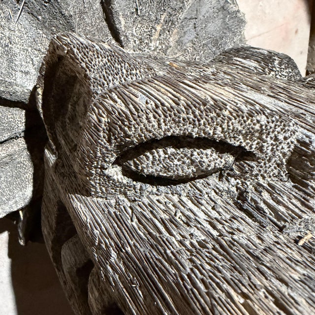 Carved Wood Sculpture of Quetzalcoatl the Aztec God Known as the Feathered Serpent For Sale In San Diego - Image 6 of 17
