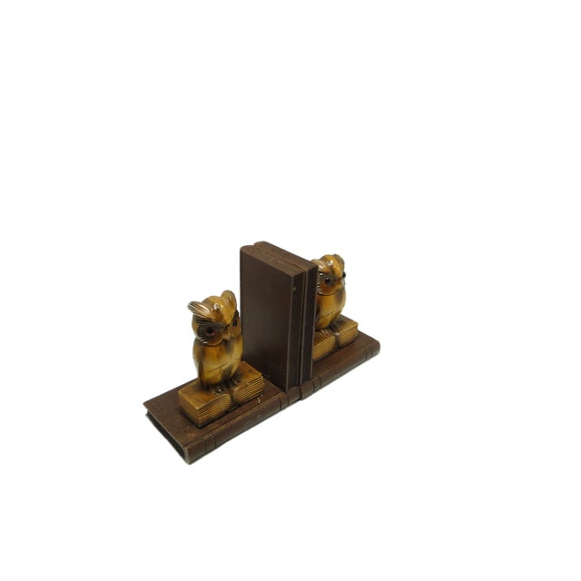 Vintage Figurative Wooden Bookends, 1950s, Set of 2 For Sale - Image 3 of 11