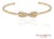 Tiffany & Co. Infinity Cuff 18k 750 Yellow Gold Natural Diamond Bangle Bracelet For Sale