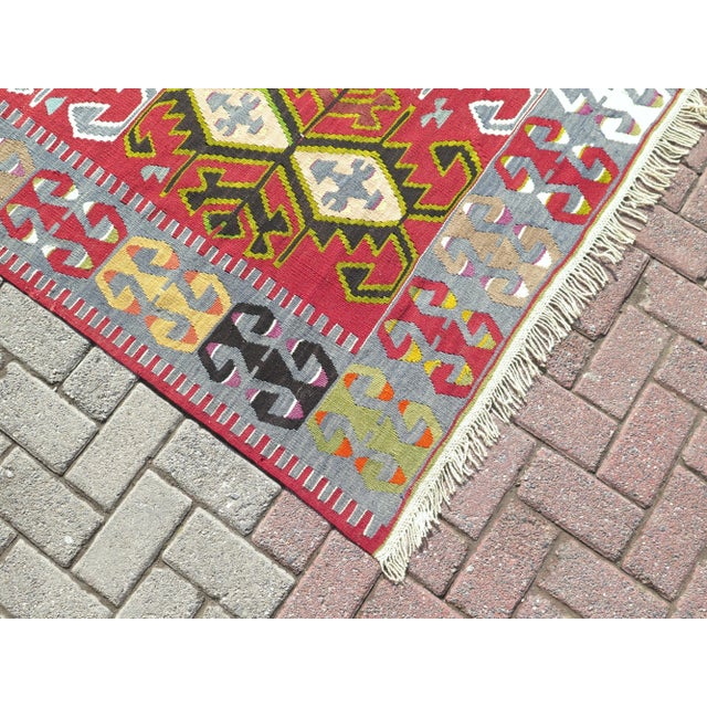60s Turkish Kilim Rug Handmade Classic Area Rug For Sale - Image 6 of 11