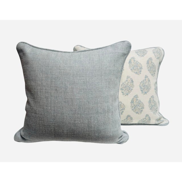 Elevate your space with this beautifully crafted pair of custom designer pillows featuring Elizabeth Eakins’ “Kendli”...