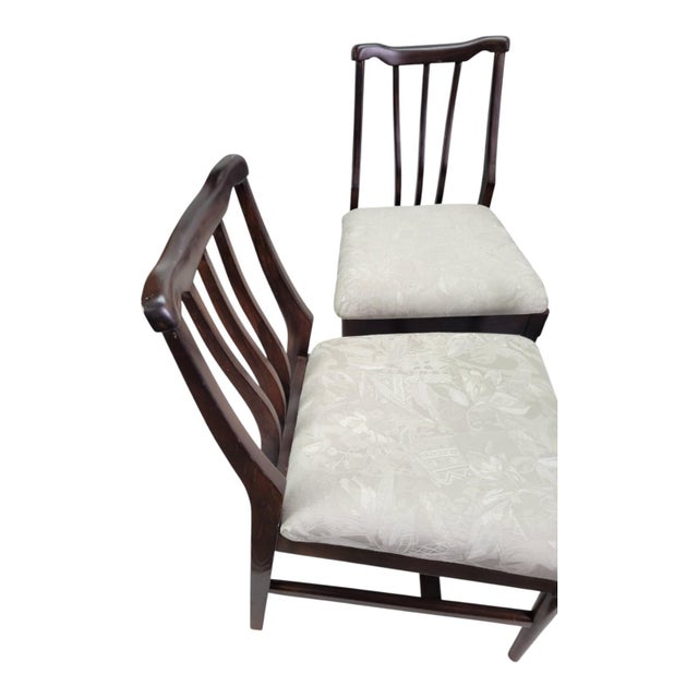 1960s Mid-Century Martin Maple Dining Chairs Set of 6 Upholstered Seats For Sale - Image 16 of 18