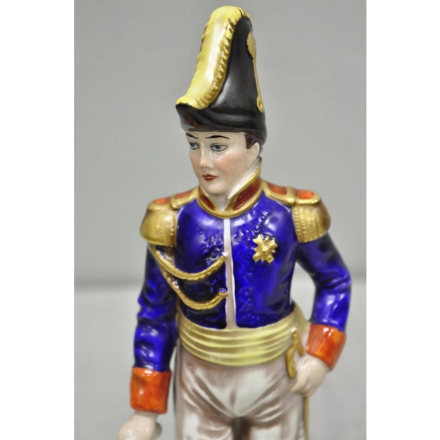 Traditional Vintage Capodimonte Italian Porcelain Napoleonic General Figurine Statue 7282- B For Sale - Image 3 of 10