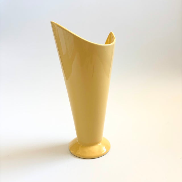 80s Postmodern Yellow Wrapped Vase For Sale In San Francisco - Image 6 of 8