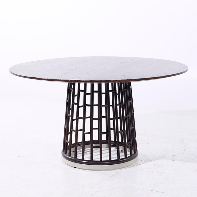 Baker McGuire Fretwork Dining Table This dining table measures: 54 wide x 54 deep x 29 inches high, with a chair clearance...