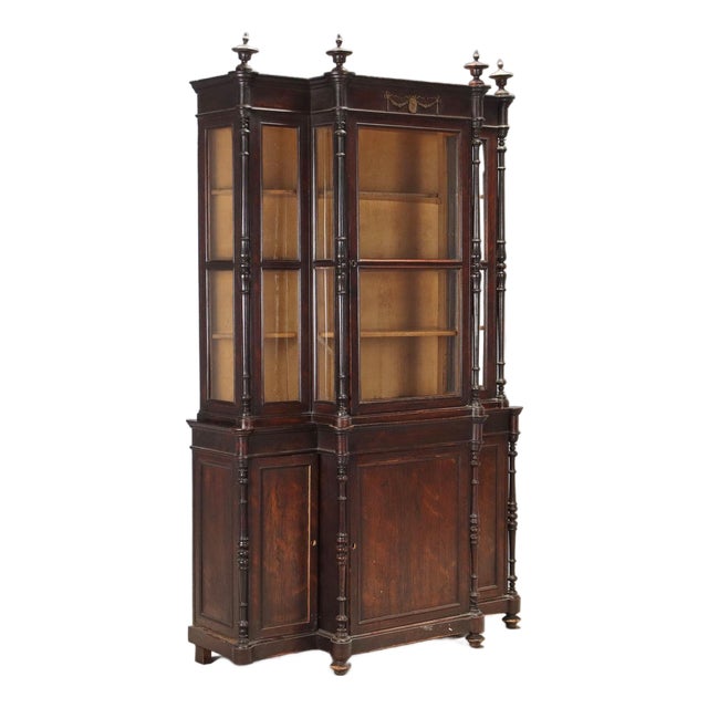 Antique Rosewood Bookcase, 1800s For Sale