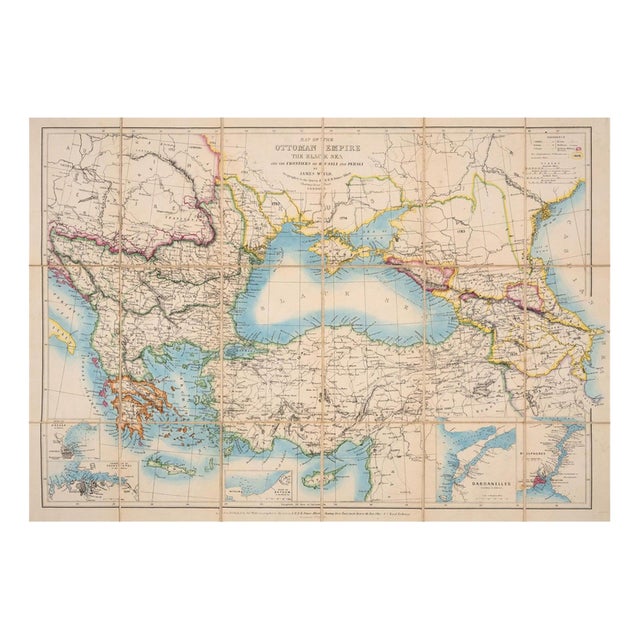 Wyld Map of Turkey in Asia, 1853 For Sale