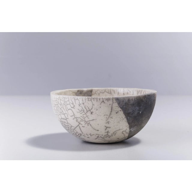 Not Yet Made - Made To Order Japanese Minimalist White Crackle Raku Ceramic Bowl from Laab Milano For Sale - Image 5 of 6