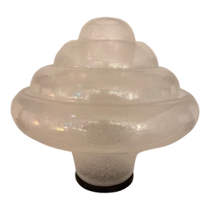 Lotus Lamp Lt305 Murano Glass and Metal by Carlo Nason for Mazzega, Italy, 1970s