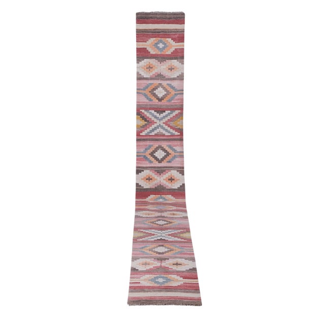 1960s Vintage Turkish Long Kilim Runner 2'6'' X 21'8'' For Sale - Image 13 of 13