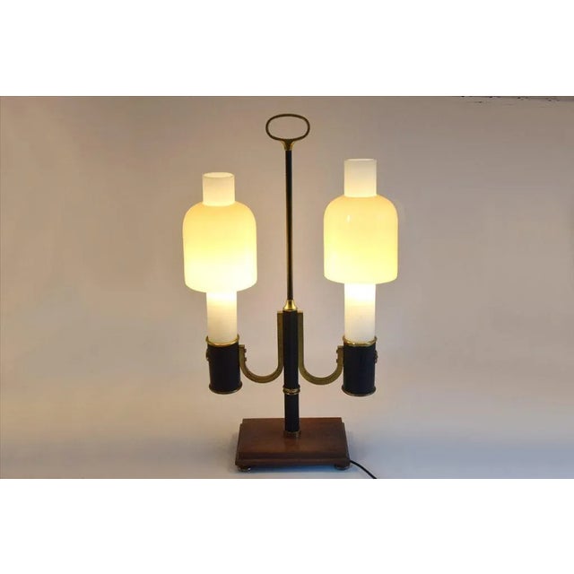 Mid-Century Modern Italian Ministerial Table Lamp, 1950s For Sale - Image 3 of 13