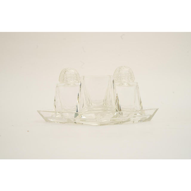 Art Deco Glass Salt and Pepper with Toothpick Holders, Vienna, 1920s For Sale - Image 4 of 17