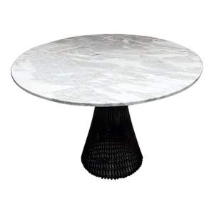 1960s Warren Platner Knoll Marble Dining Table Metallic Bronze