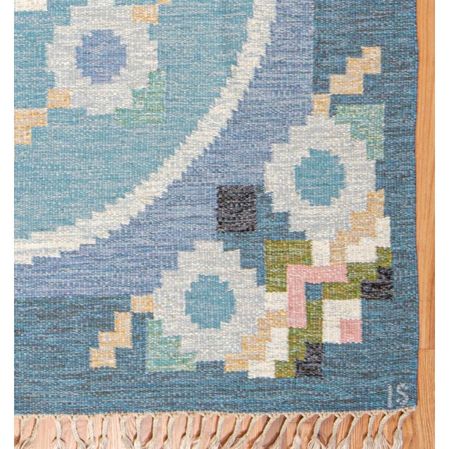 Mid-Century Modern Mid-Century Swedish Flatweave Rug 9.5x6.5, 1960's For Sale - Image 3 of 7