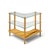 Mid 20th Century Gilbert Rohde Style Mid Century Glass and Walnut Corner Table For Sale - Image 5 of 7