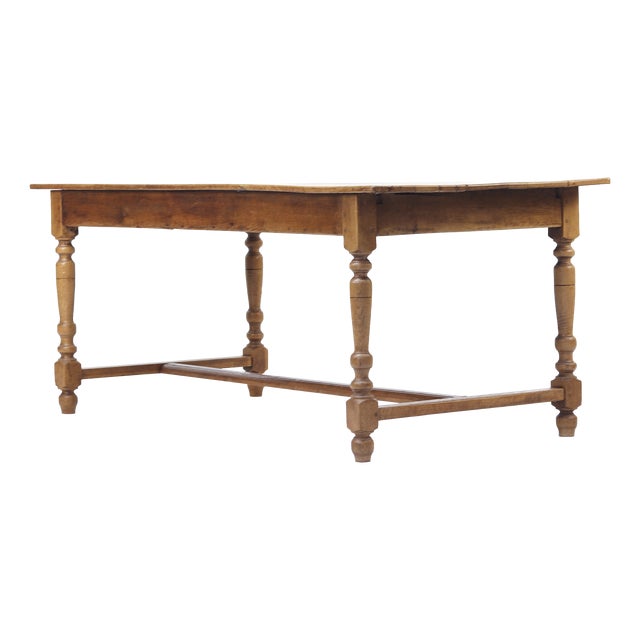 Antique Rustic Farmhouse French Dining Table in Oak, 1890s For Sale