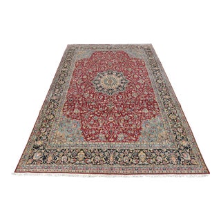 1980s Kerman Red Wool Traditional Hand-Knotted Carpet 11’2” X 16’3” For Sale