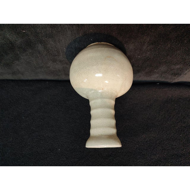 Art Deco Chinese Ceramic Vase,Hutian Ware White Glaze Porcelain Vase For Sale - Image 3 of 10