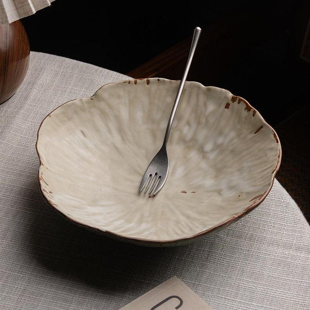 Art Deco Handmade Distressed Earthenware Art Plate For Sale - Image 3 of 3