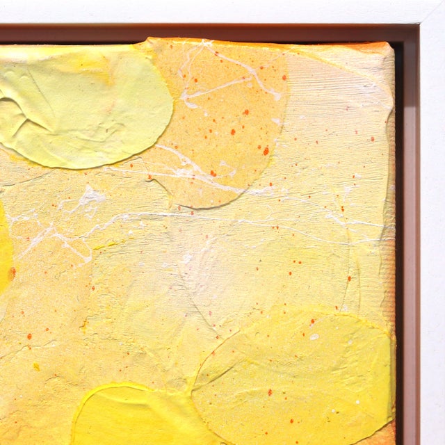 Abstract Sunrise II - Vibrant Yellow Tone Textured Abstract Original Artwork by Frederic Paul For Sale - Image 3 of 9